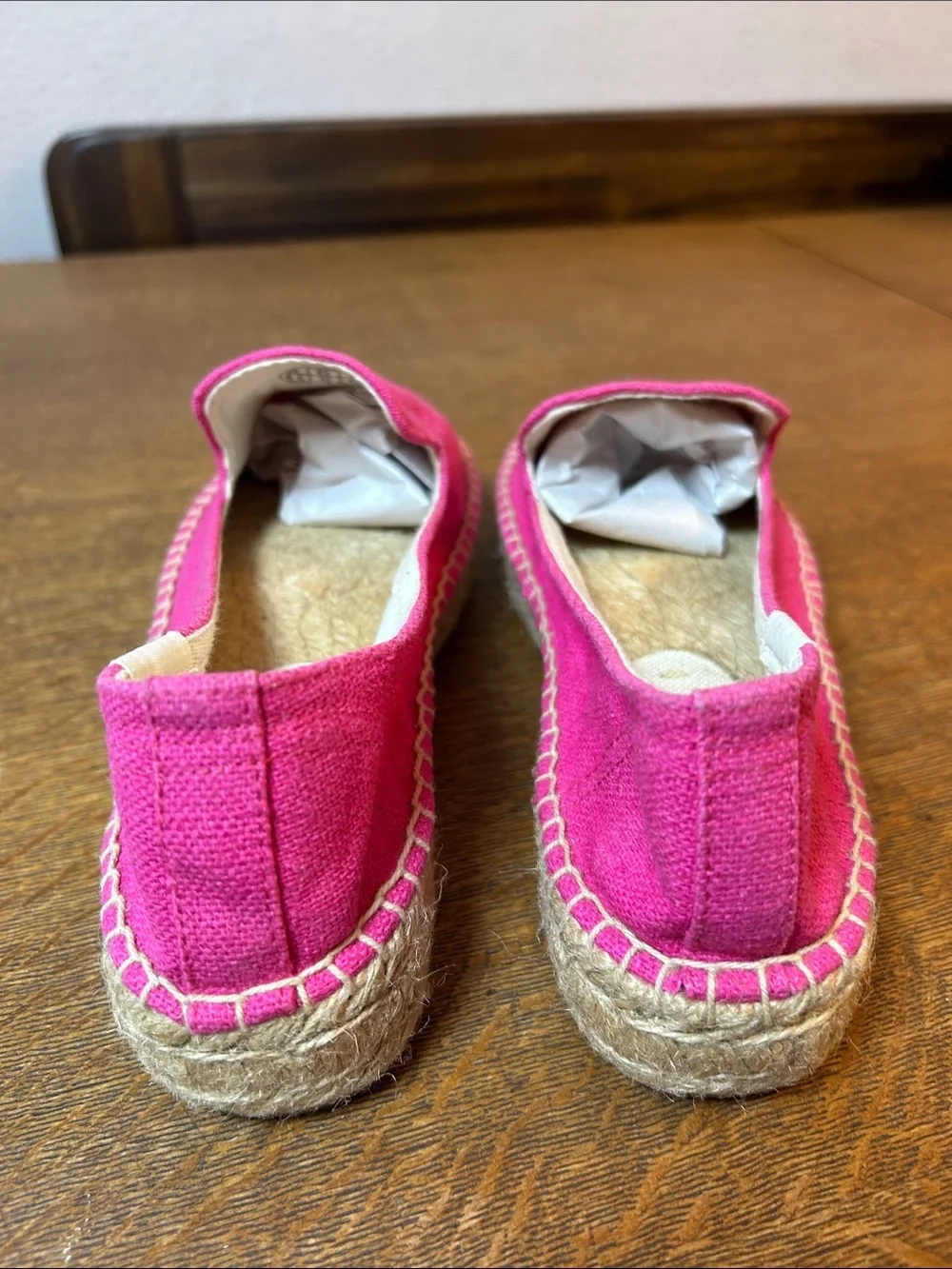 Soludos Elephant Embroidered Platform Espadrilles Smoking Slippers Pink size 6.5